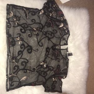 Cute medium forever 21 top. Black sheer top.